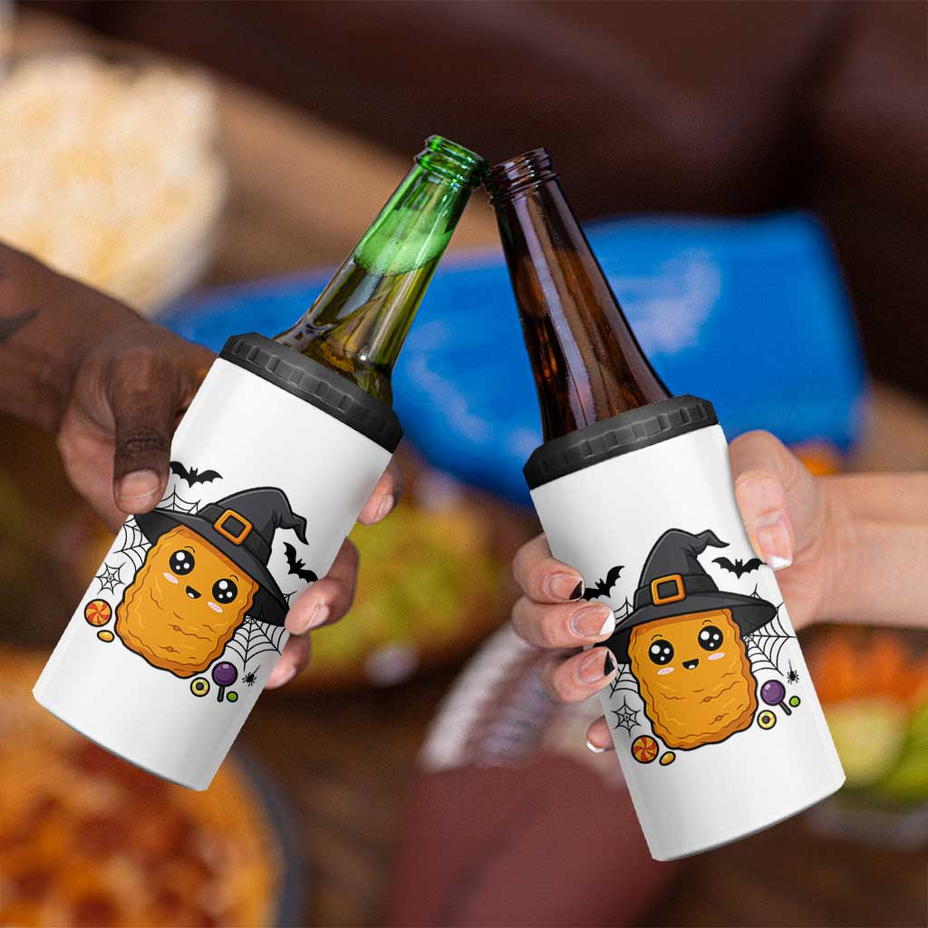 Halloween Nugget With Witch Hat 4 in 1 Can Cooler Tumbler Funny Food Gift