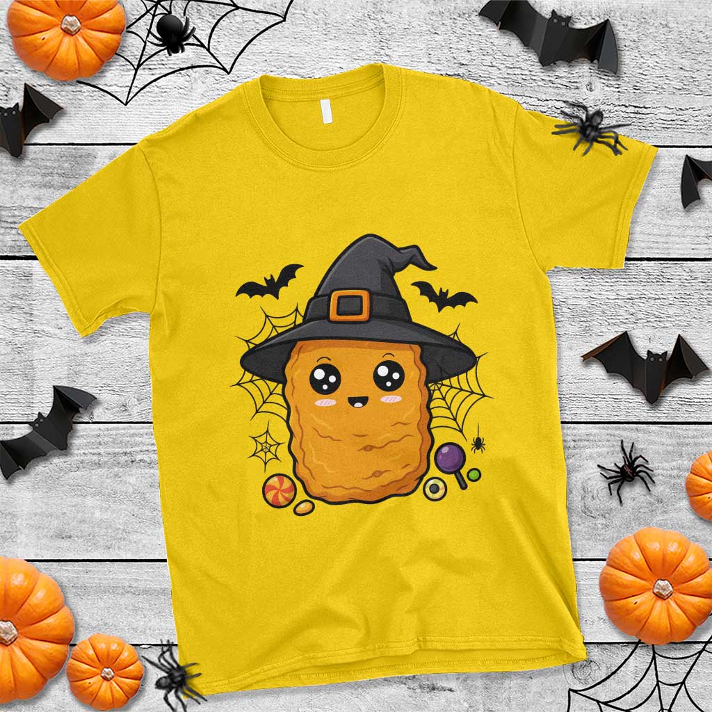 Halloween Nugget With Witch Hat T Shirt Funny Food Gift - Wonder Print Shop