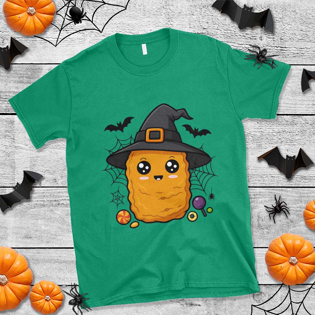 Halloween Nugget With Witch Hat T Shirt Funny Food Gift - Wonder Print Shop