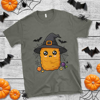 Halloween Nugget With Witch Hat T Shirt Funny Food Gift - Wonder Print Shop