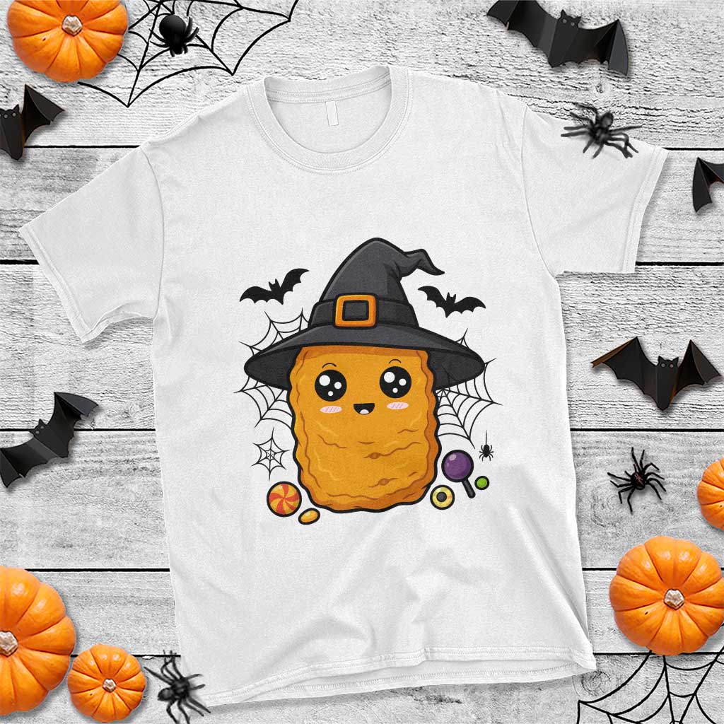 Halloween Nugget With Witch Hat T Shirt Funny Food Gift - Wonder Print Shop