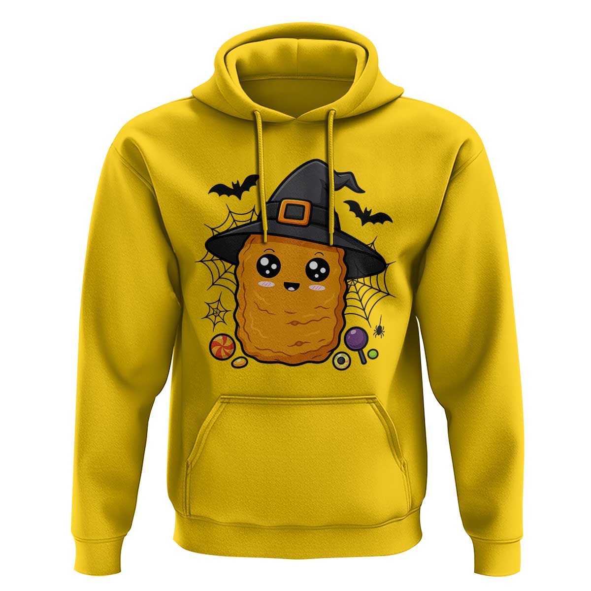 Halloween Nugget With Witch Hat Hoodie Funny Food Gift - Wonder Print Shop