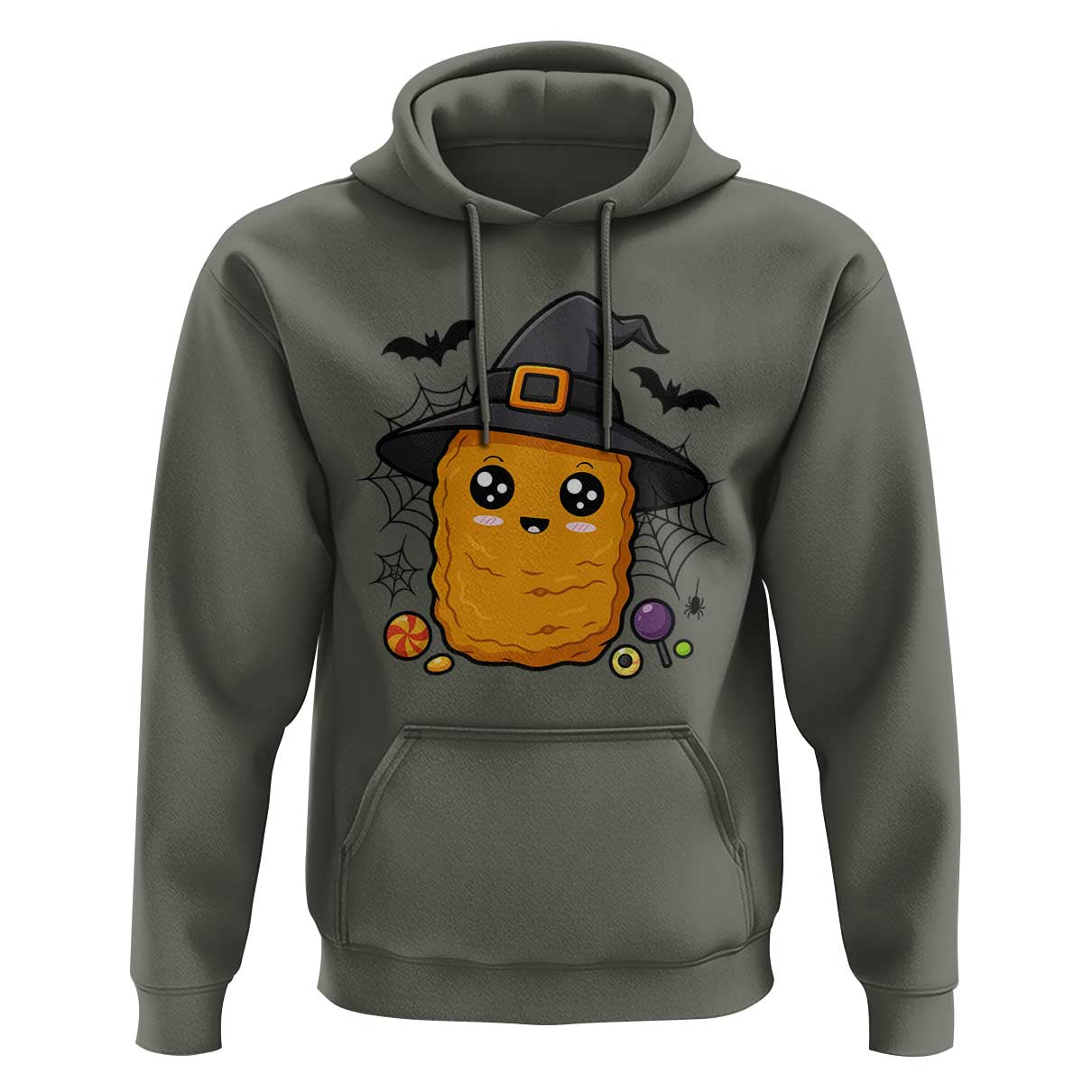 Halloween Nugget With Witch Hat Hoodie Funny Food Gift - Wonder Print Shop