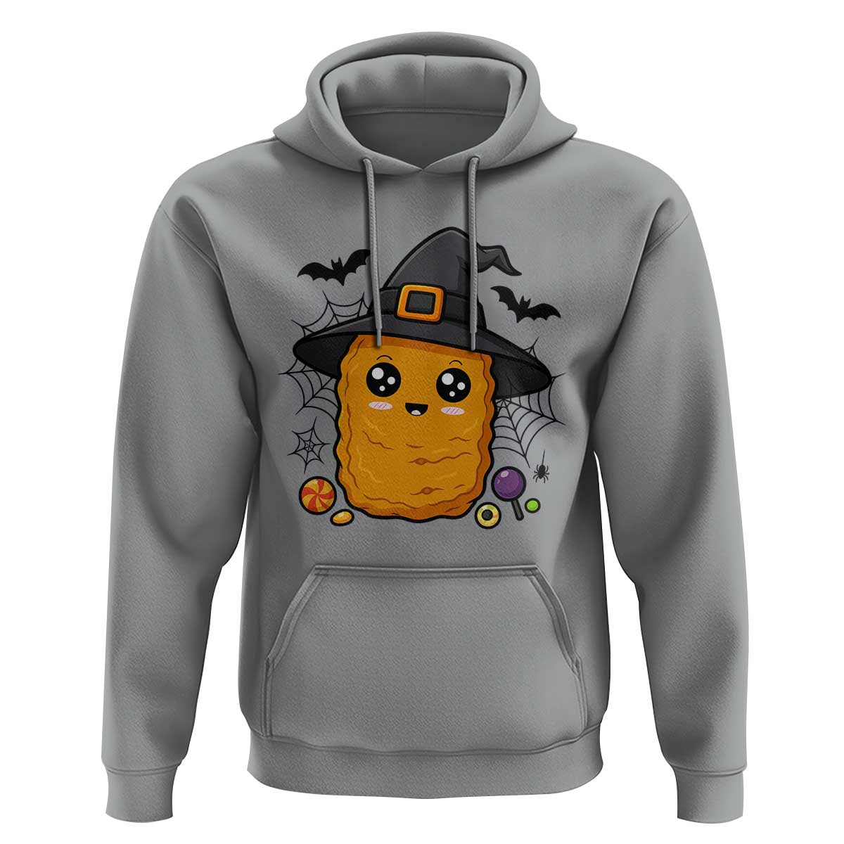 Halloween Nugget With Witch Hat Hoodie Funny Food Gift - Wonder Print Shop