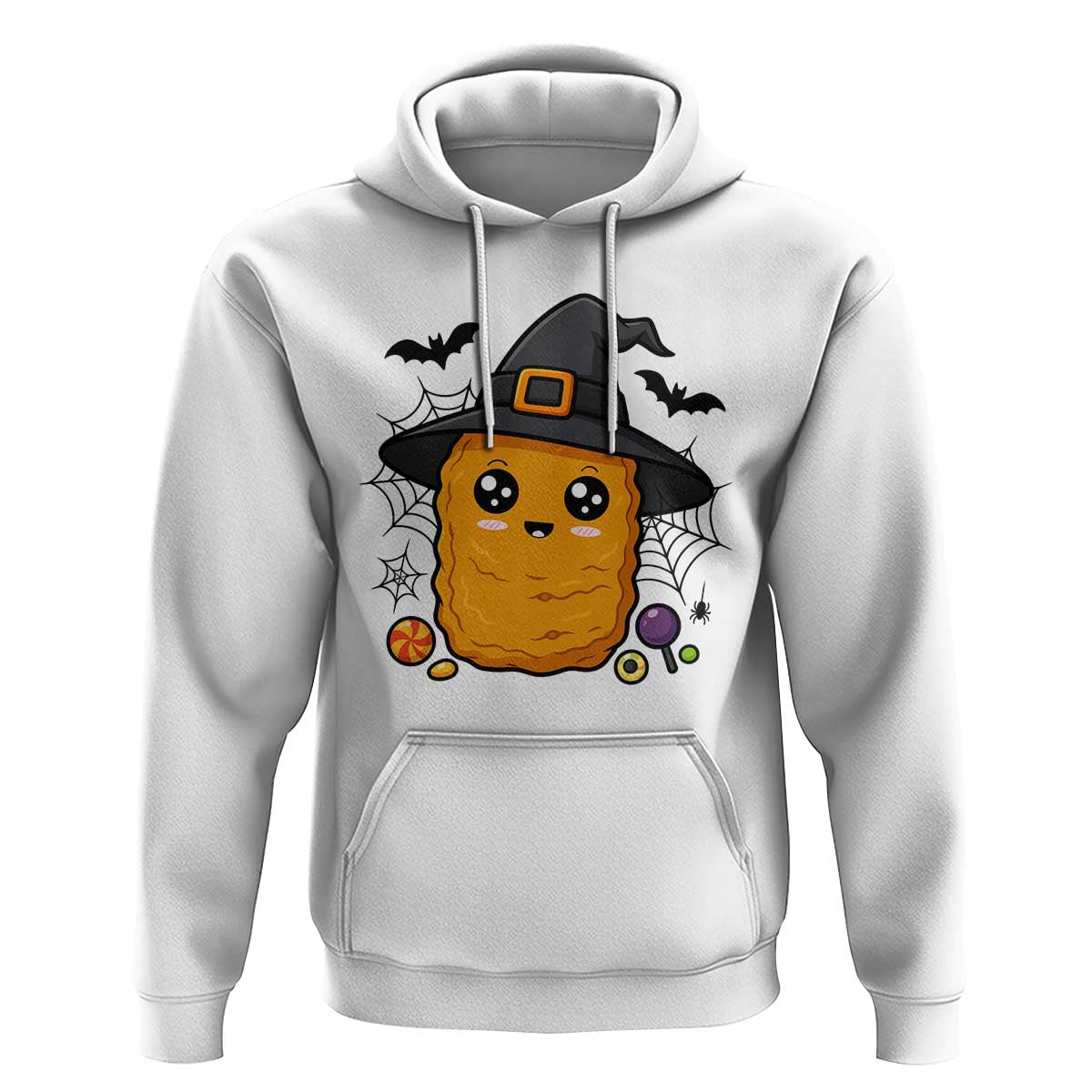 Halloween Nugget With Witch Hat Hoodie Funny Food Gift - Wonder Print Shop