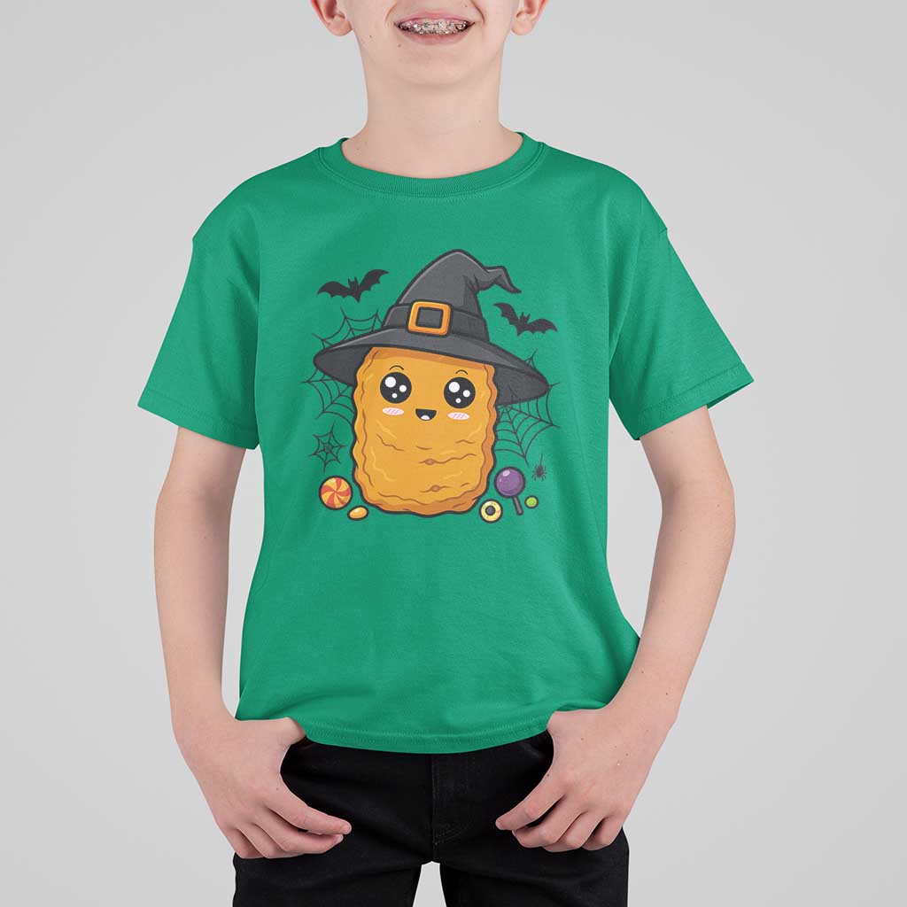 Halloween Nugget With Witch Hat T Shirt For Kid Funny Food Gift - Wonder Print Shop