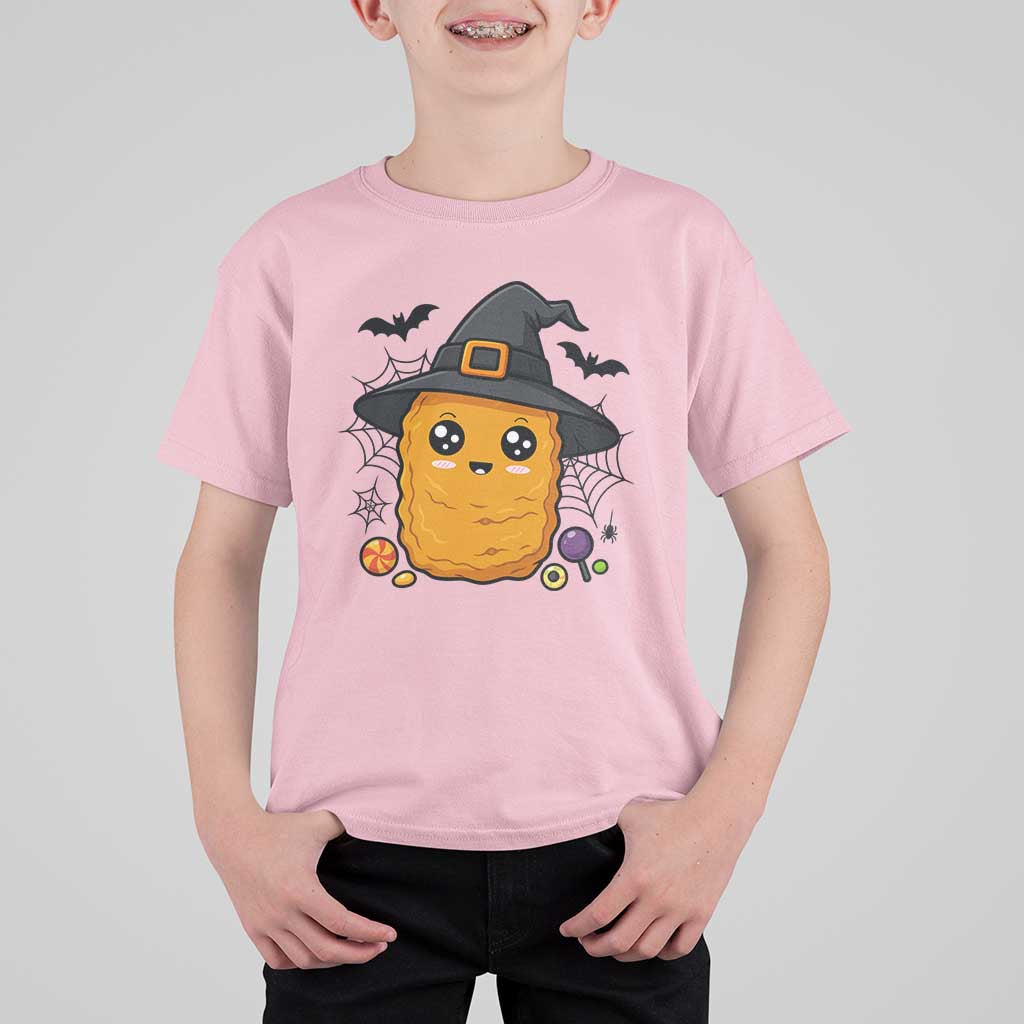 Halloween Nugget With Witch Hat T Shirt For Kid Funny Food Gift - Wonder Print Shop