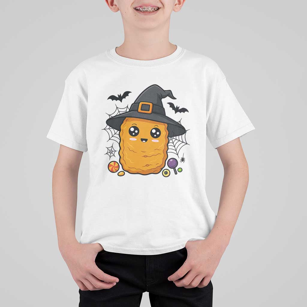 Halloween Nugget With Witch Hat T Shirt For Kid Funny Food Gift - Wonder Print Shop