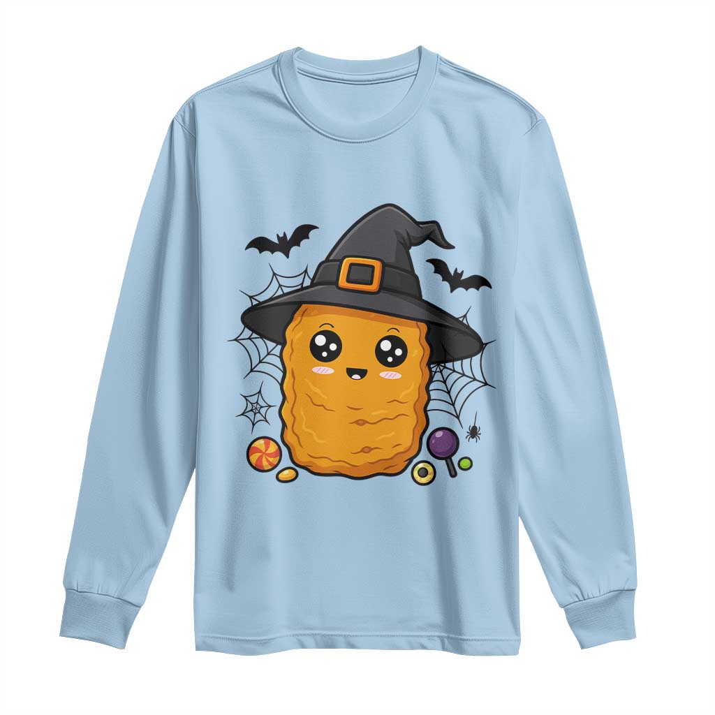 Halloween Nugget With Witch Hat Long Sleeve Shirt Funny Food Gift - Wonder Print Shop