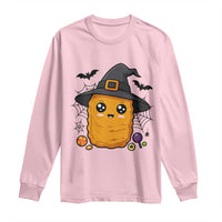 Halloween Nugget With Witch Hat Long Sleeve Shirt Funny Food Gift - Wonder Print Shop
