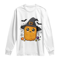 Halloween Nugget With Witch Hat Long Sleeve Shirt Funny Food Gift - Wonder Print Shop