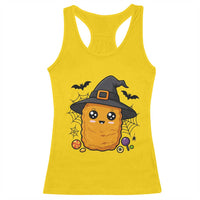 Halloween Nugget With Witch Hat Racerback Tank Top Funny Food Gift - Wonder Print Shop