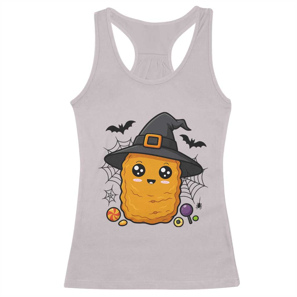 Halloween Nugget With Witch Hat Racerback Tank Top Funny Food Gift - Wonder Print Shop