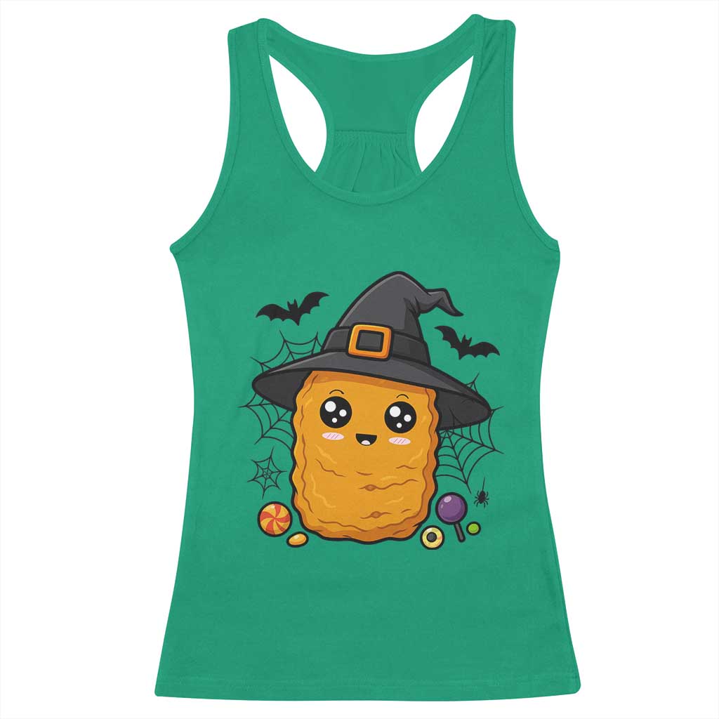 Halloween Nugget With Witch Hat Racerback Tank Top Funny Food Gift - Wonder Print Shop