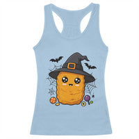 Halloween Nugget With Witch Hat Racerback Tank Top Funny Food Gift - Wonder Print Shop