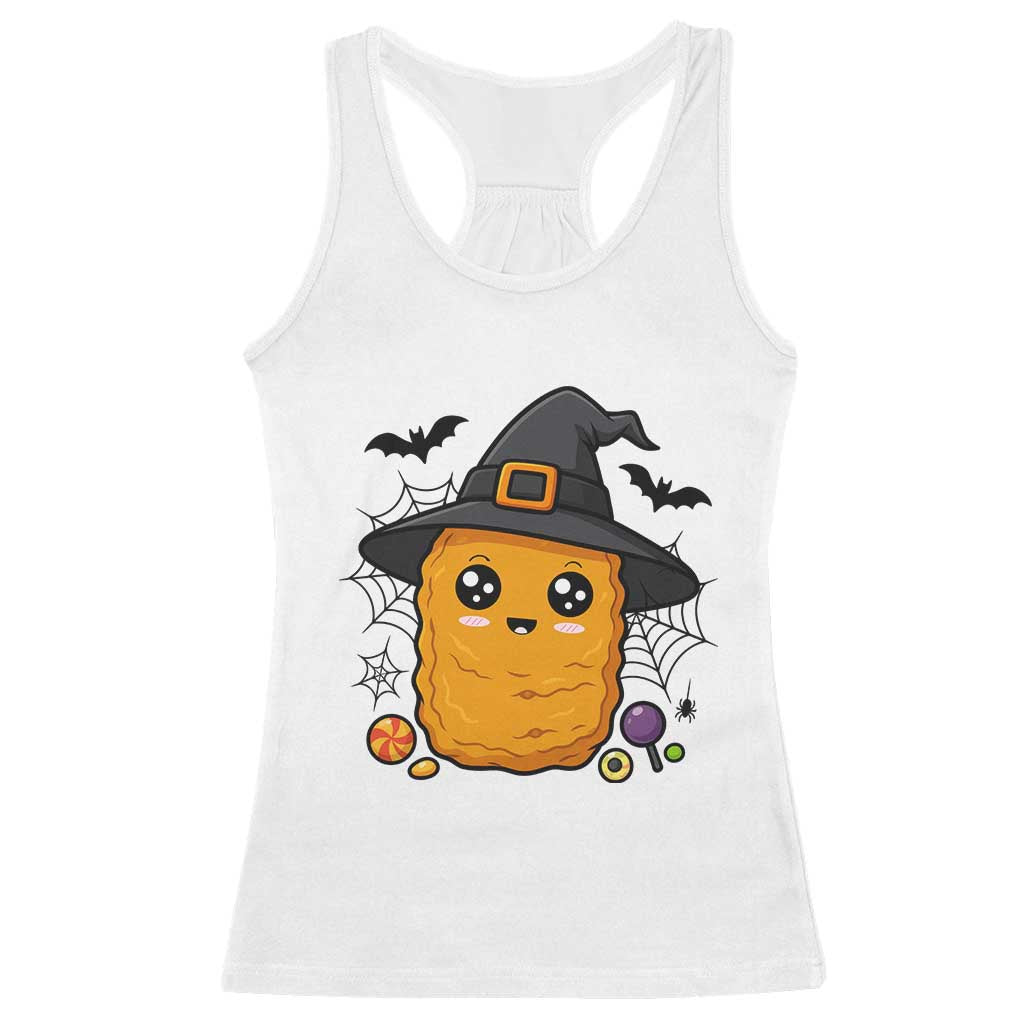 Halloween Nugget With Witch Hat Racerback Tank Top Funny Food Gift - Wonder Print Shop