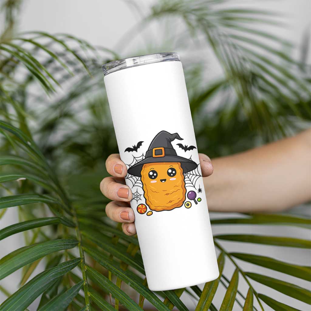 Halloween Nugget With Witch Hat Skinny Tumbler Funny Food Gift