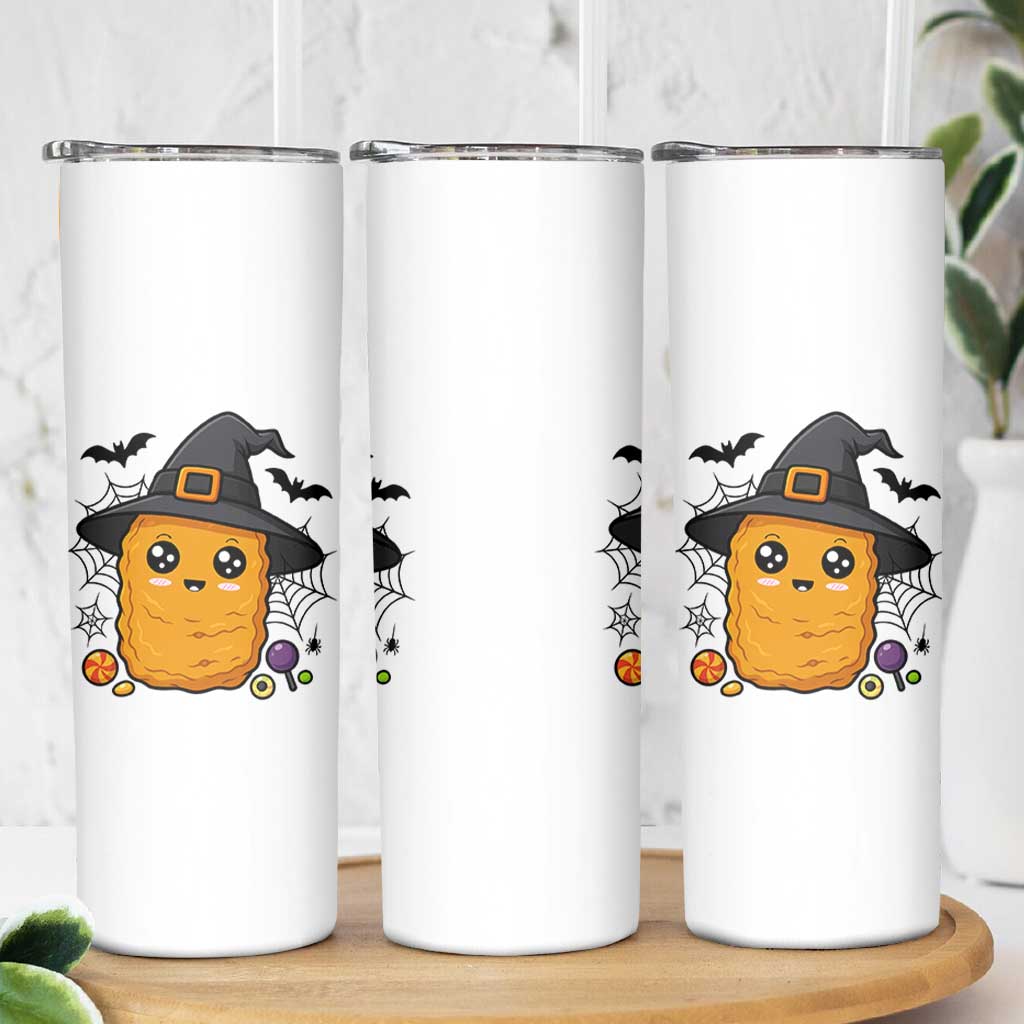 Halloween Nugget With Witch Hat Skinny Tumbler Funny Food Gift