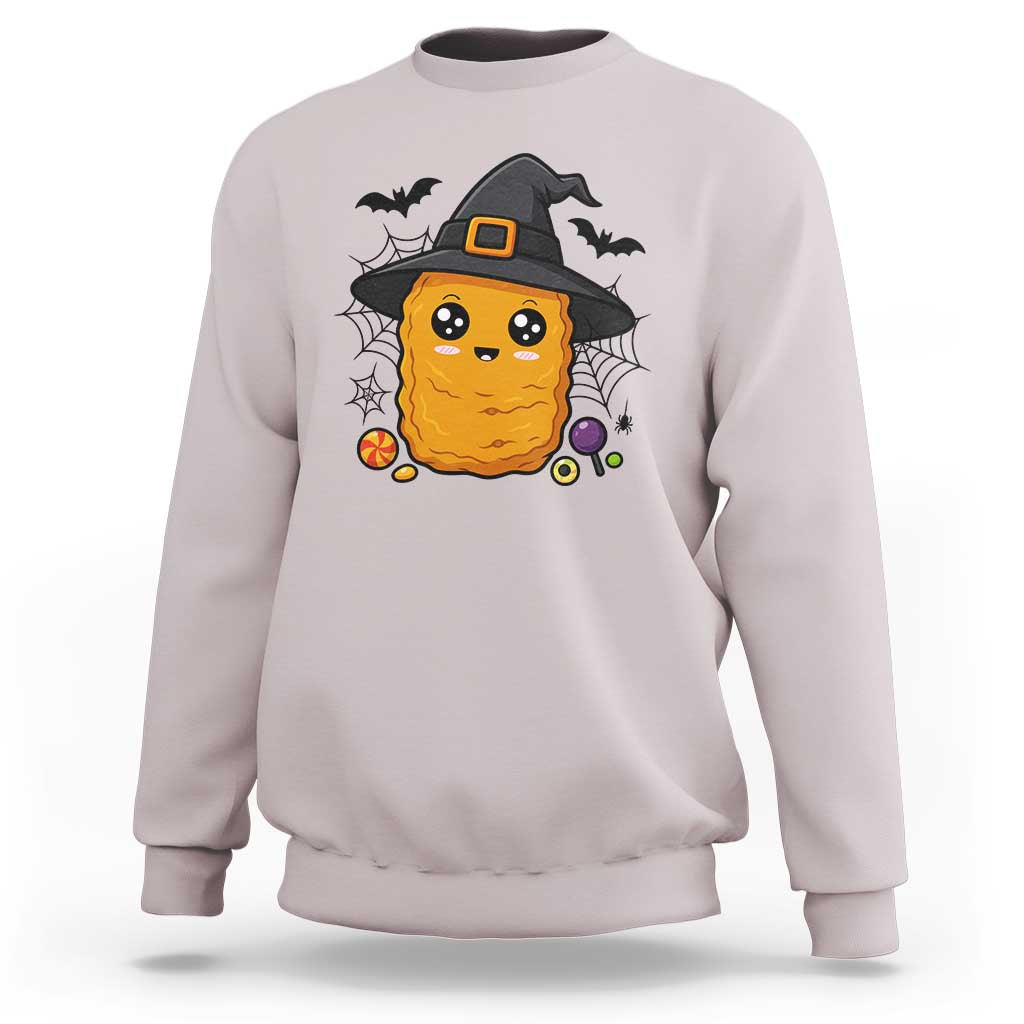 Halloween Nugget With Witch Hat Sweatshirt Funny Food Gift - Wonder Print Shop