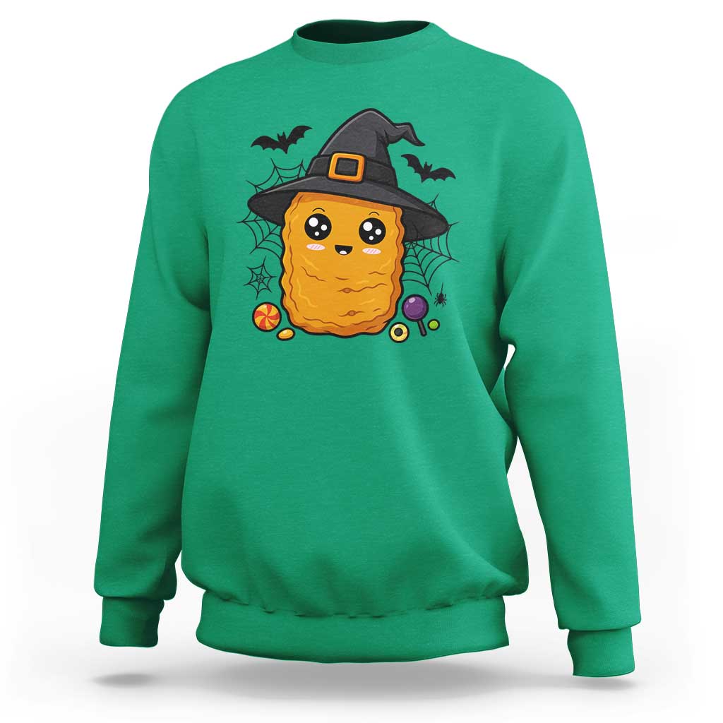 Halloween Nugget With Witch Hat Sweatshirt Funny Food Gift - Wonder Print Shop