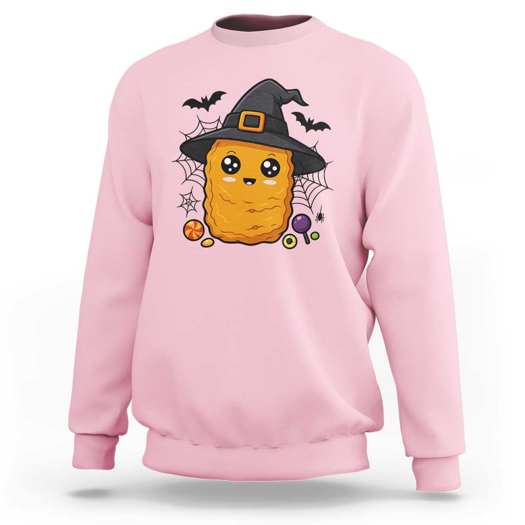 Halloween Nugget With Witch Hat Sweatshirt Funny Food Gift - Wonder Print Shop
