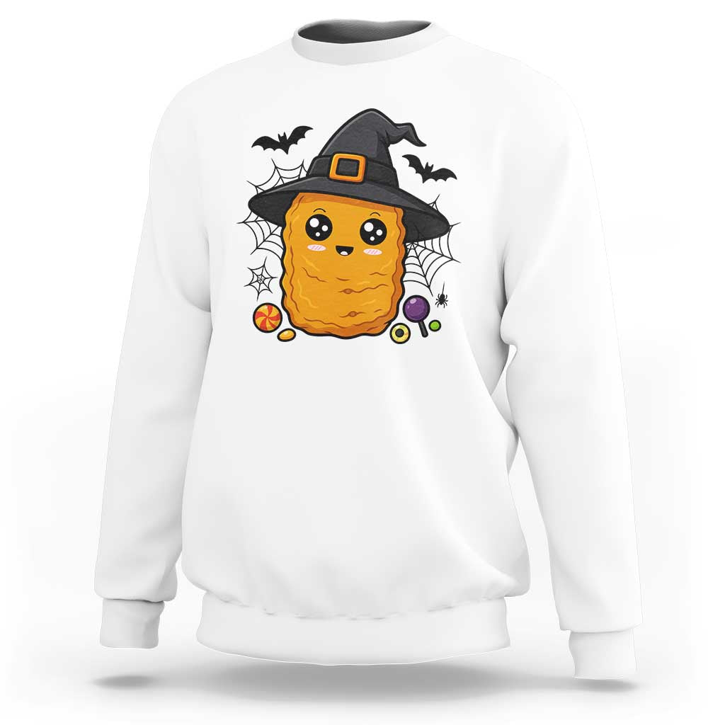 Halloween Nugget With Witch Hat Sweatshirt Funny Food Gift - Wonder Print Shop
