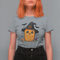 Halloween Nugget With Witch Hat T Shirt For Women Funny Food Gift - Wonder Print Shop