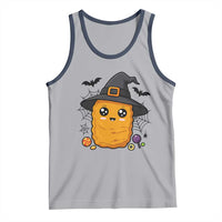 Halloween Nugget With Witch Hat Tank Top Funny Food Gift - Wonder Print Shop