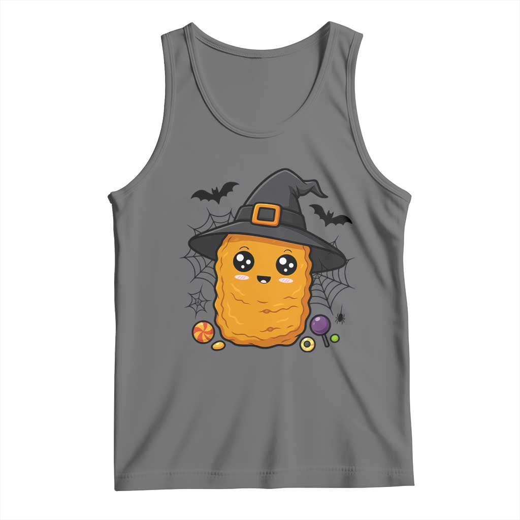 Halloween Nugget With Witch Hat Tank Top Funny Food Gift - Wonder Print Shop