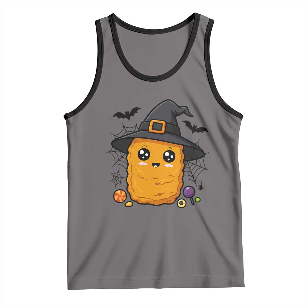 Halloween Nugget With Witch Hat Tank Top Funny Food Gift - Wonder Print Shop