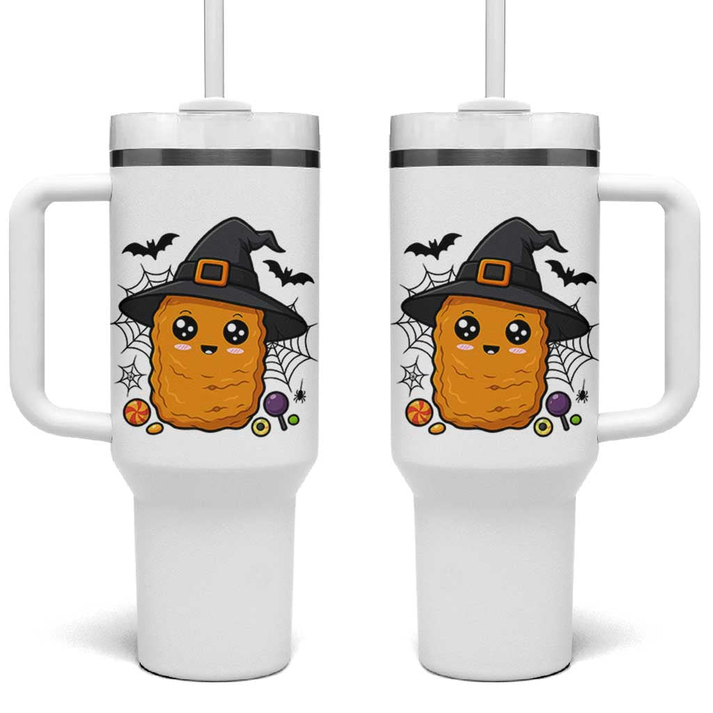 Halloween Nugget With Witch Hat Tumbler With Handle Funny Food Gift