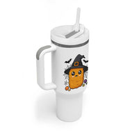 Halloween Nugget With Witch Hat Tumbler With Handle Funny Food Gift
