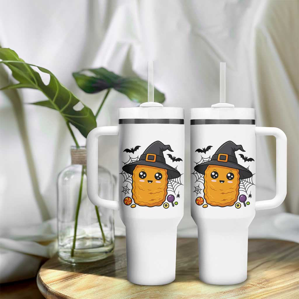 Halloween Nugget With Witch Hat Tumbler With Handle Funny Food Gift