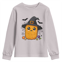 Halloween Nugget With Witch Hat Youth Sweatshirt Funny Food Gift - Wonder Print Shop