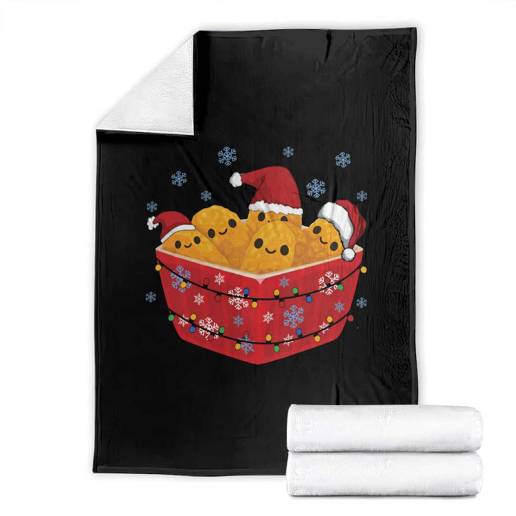 Christmas Chicken Nuggets Throw Blanket Funny Food Lover Gift - Wonder Print Shop