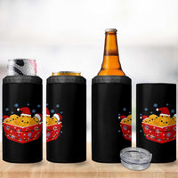 Christmas Chicken Nuggets 4 in 1 Can Cooler Tumbler Funny Food Lover Gift