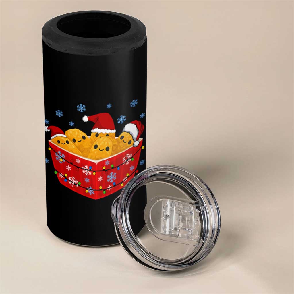Christmas Chicken Nuggets 4 in 1 Can Cooler Tumbler Funny Food Lover Gift