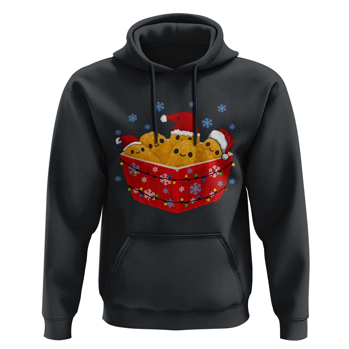 Christmas Chicken Nuggets Hoodie Funny Food Lover Gift - Wonder Print Shop