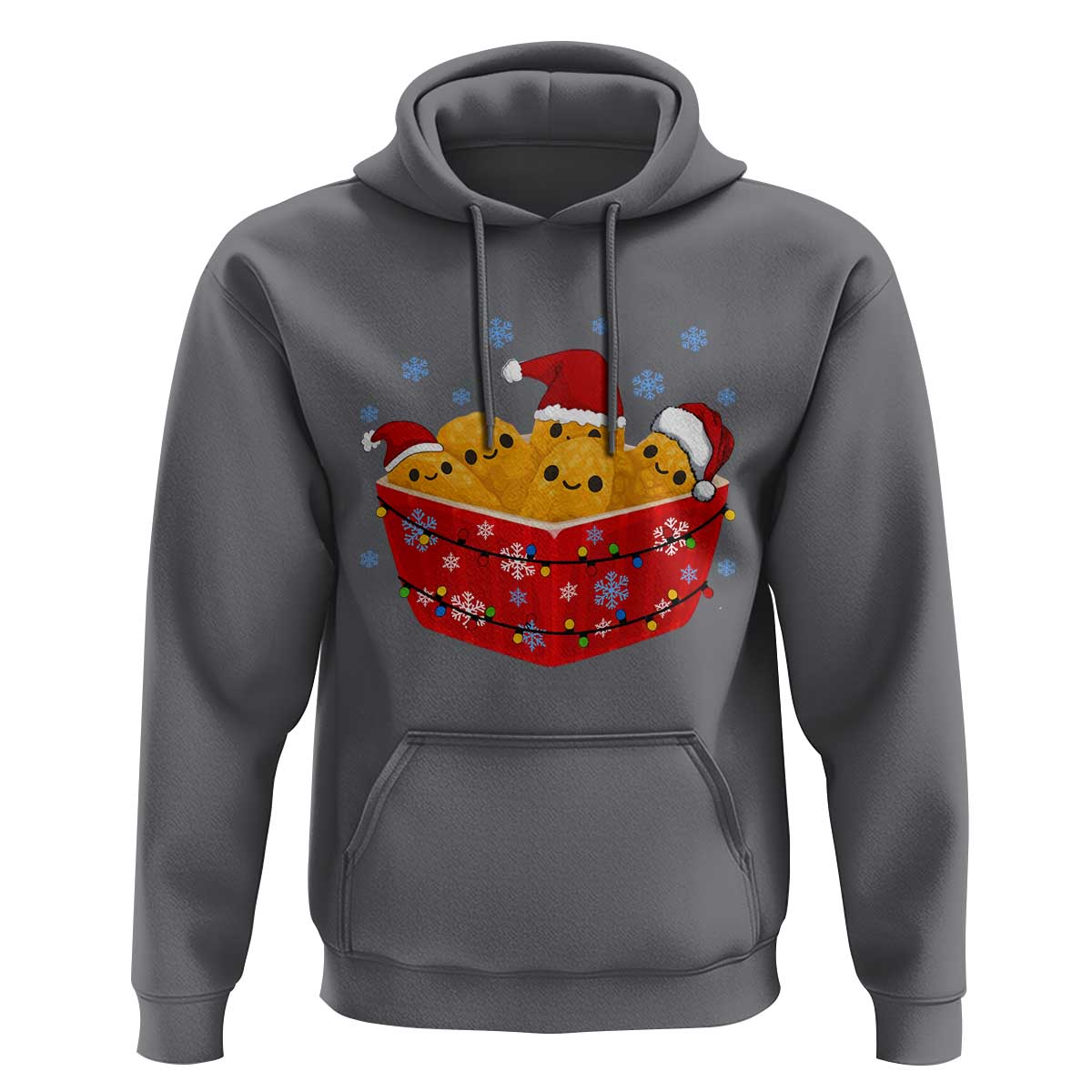 Christmas Chicken Nuggets Hoodie Funny Food Lover Gift - Wonder Print Shop