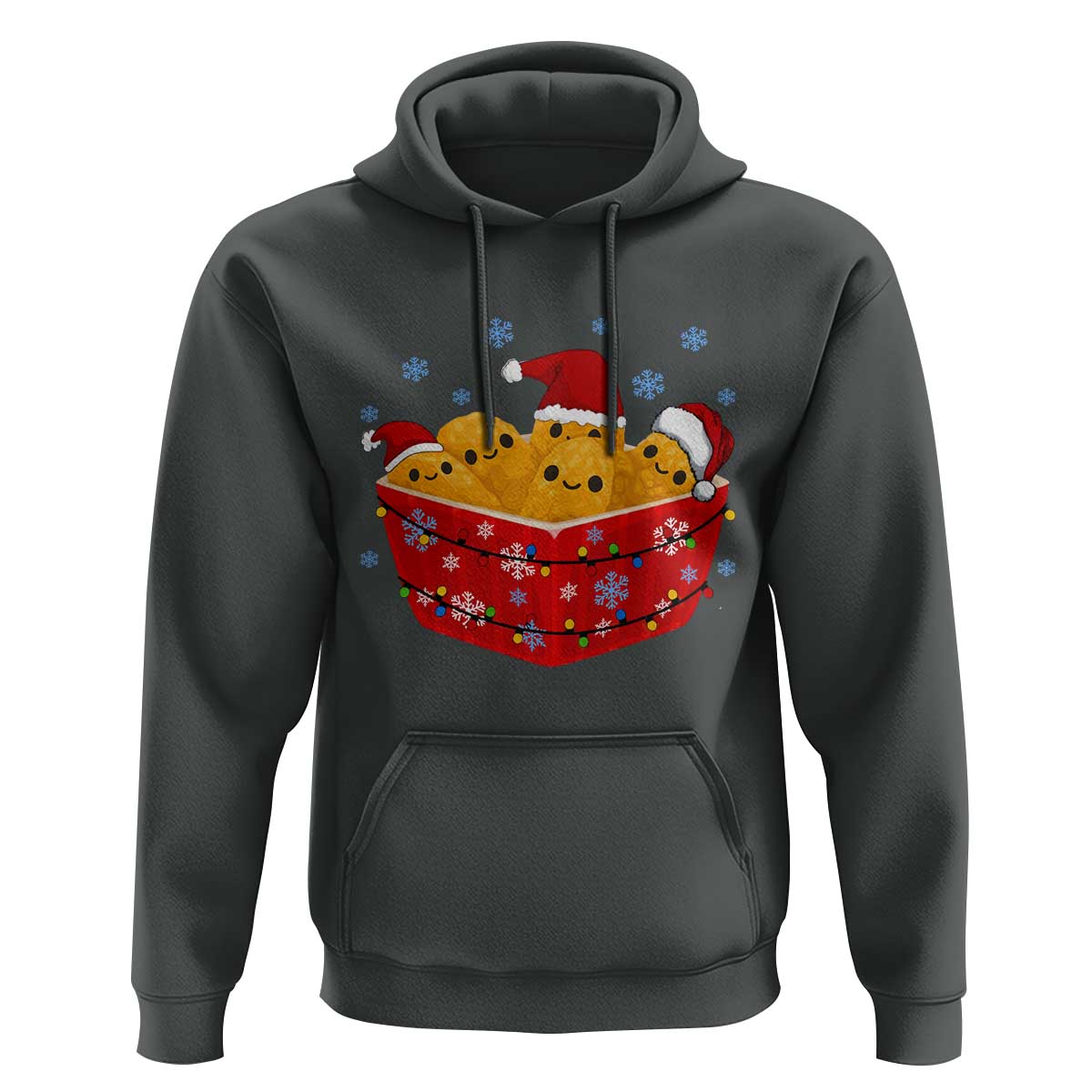Christmas Chicken Nuggets Hoodie Funny Food Lover Gift - Wonder Print Shop