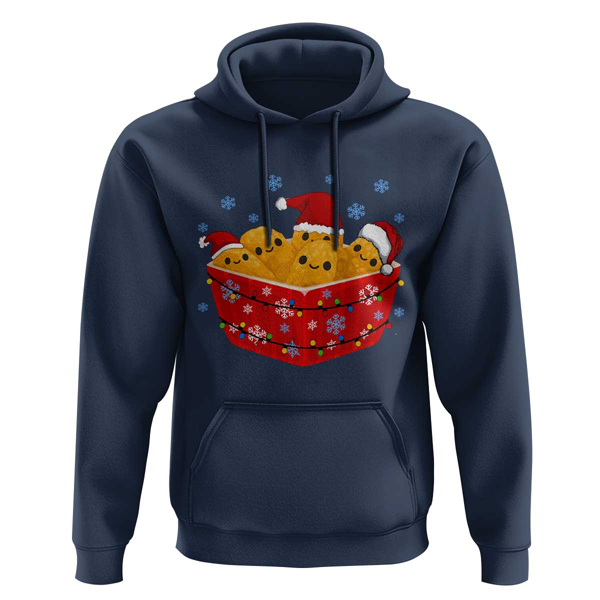 Christmas Chicken Nuggets Hoodie Funny Food Lover Gift - Wonder Print Shop