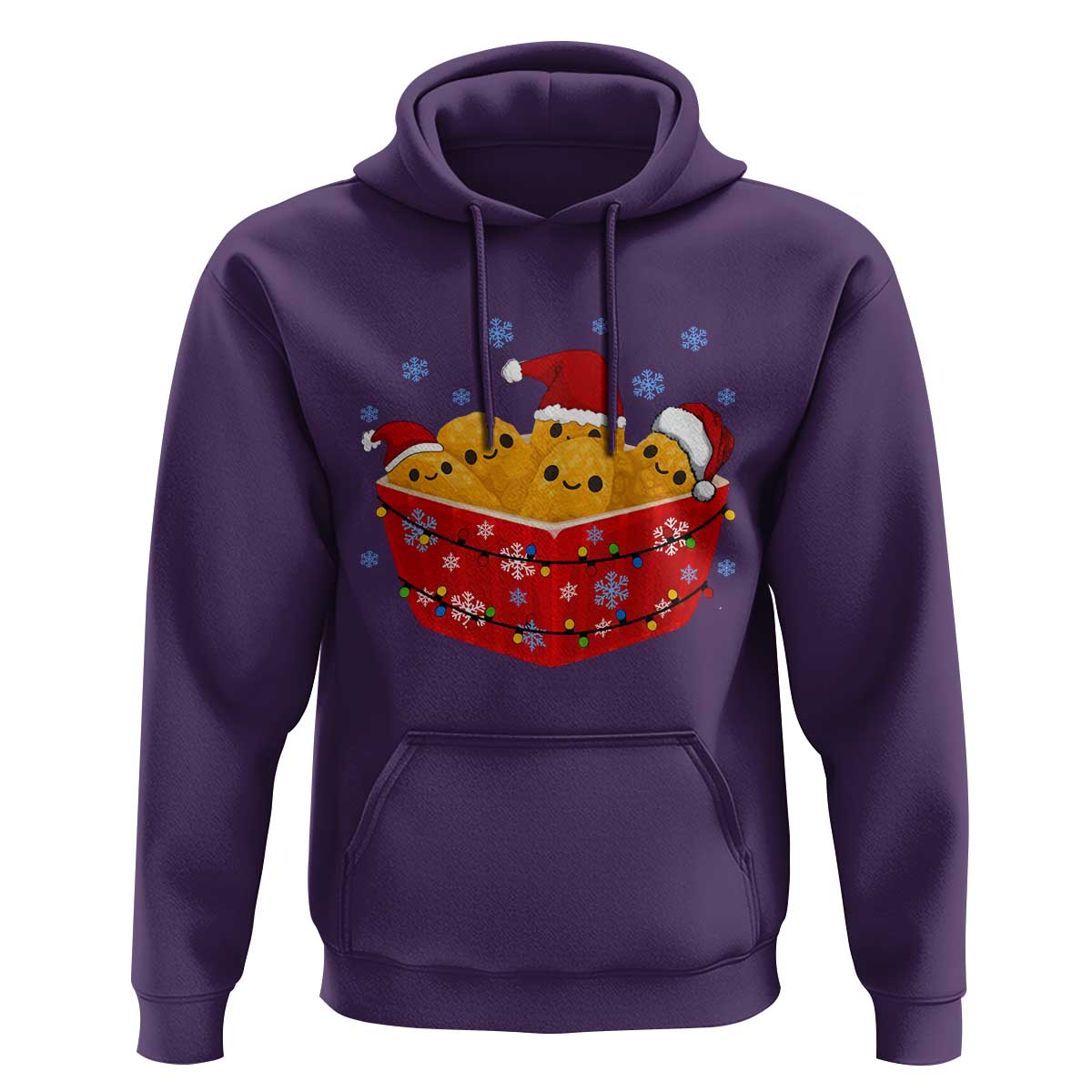 Christmas Chicken Nuggets Hoodie Funny Food Lover Gift - Wonder Print Shop