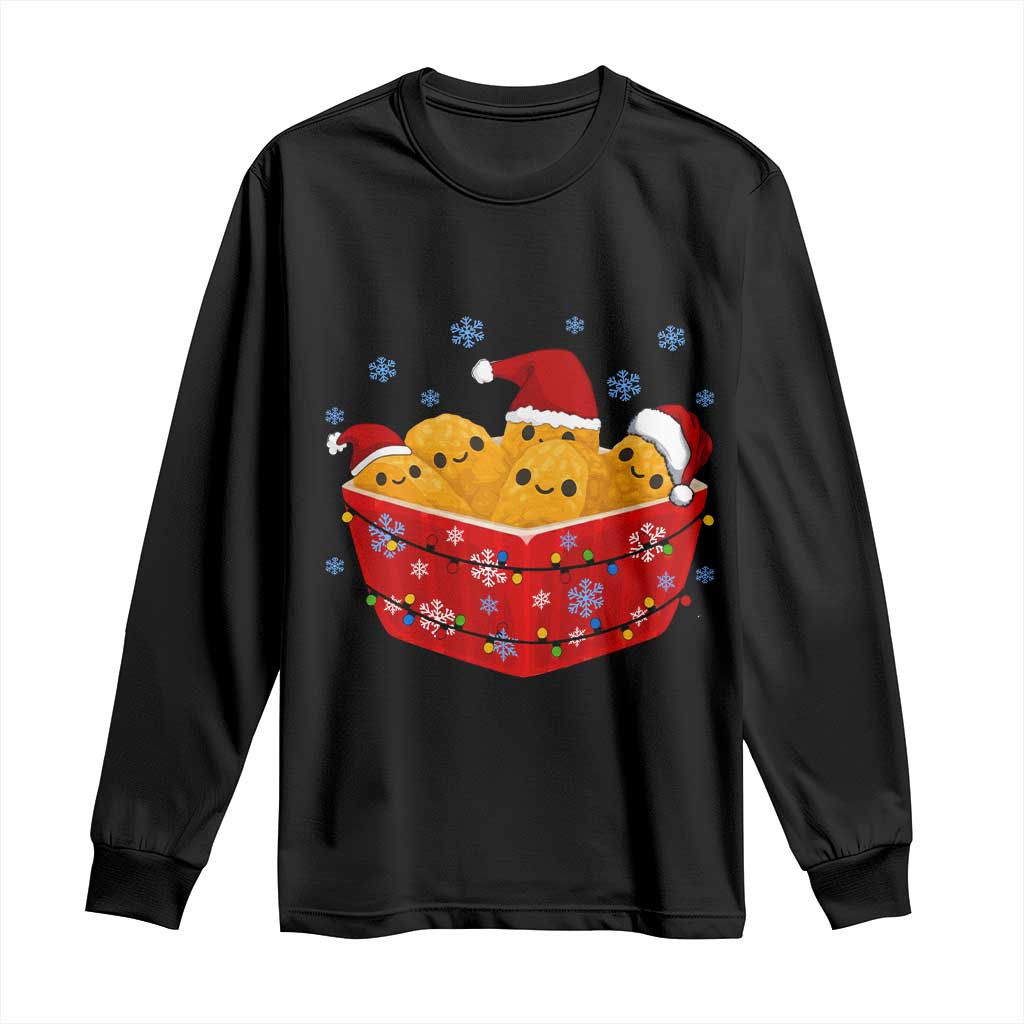 Christmas Chicken Nuggets Long Sleeve Shirt Funny Food Lover Gift - Wonder Print Shop