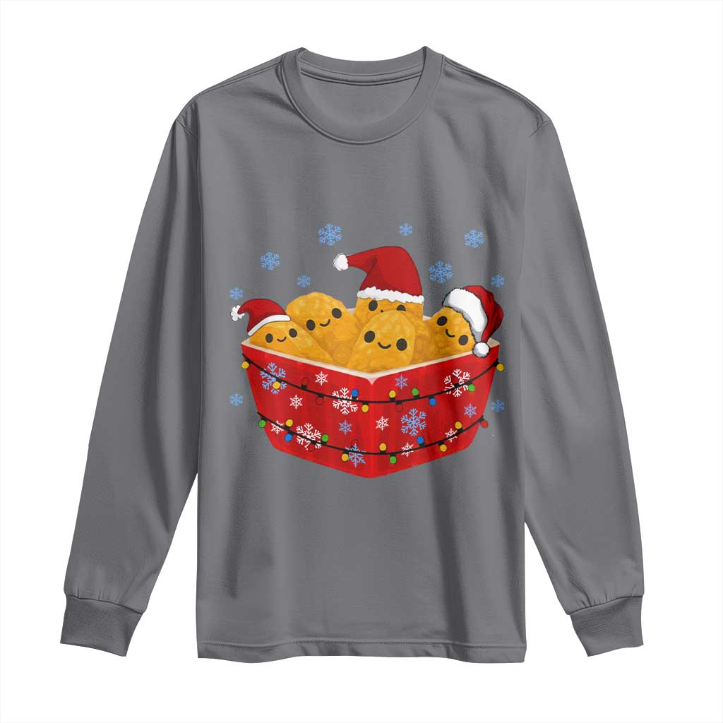 Christmas Chicken Nuggets Long Sleeve Shirt Funny Food Lover Gift - Wonder Print Shop