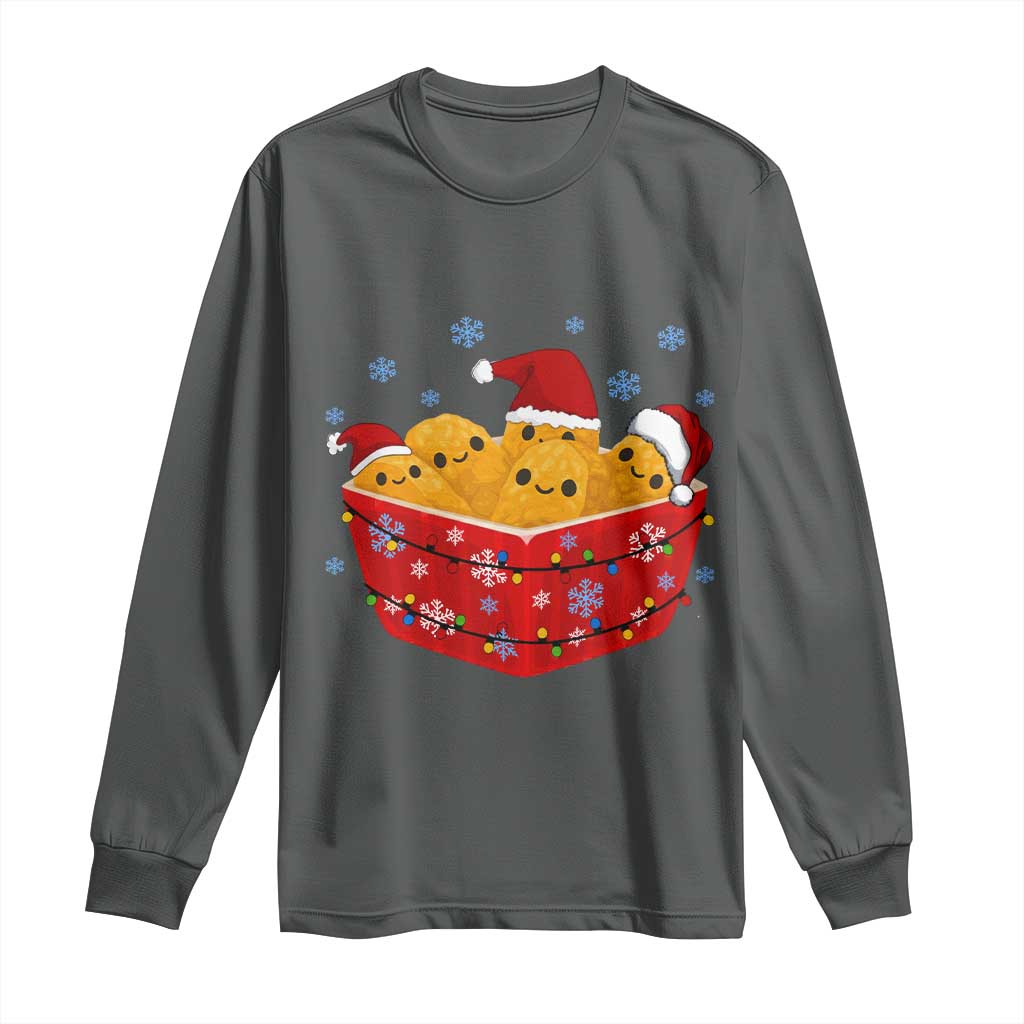 Christmas Chicken Nuggets Long Sleeve Shirt Funny Food Lover Gift - Wonder Print Shop