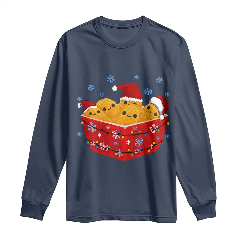 Christmas Chicken Nuggets Long Sleeve Shirt Funny Food Lover Gift - Wonder Print Shop