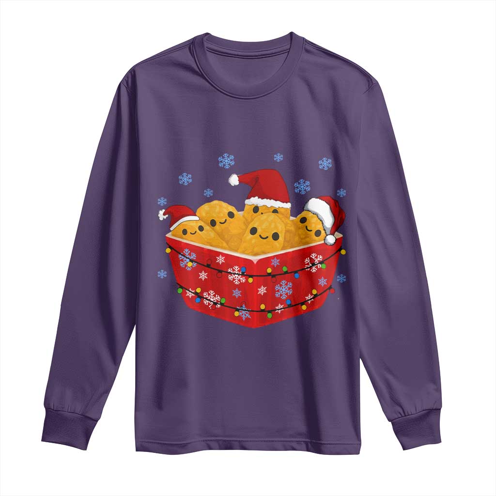 Christmas Chicken Nuggets Long Sleeve Shirt Funny Food Lover Gift - Wonder Print Shop