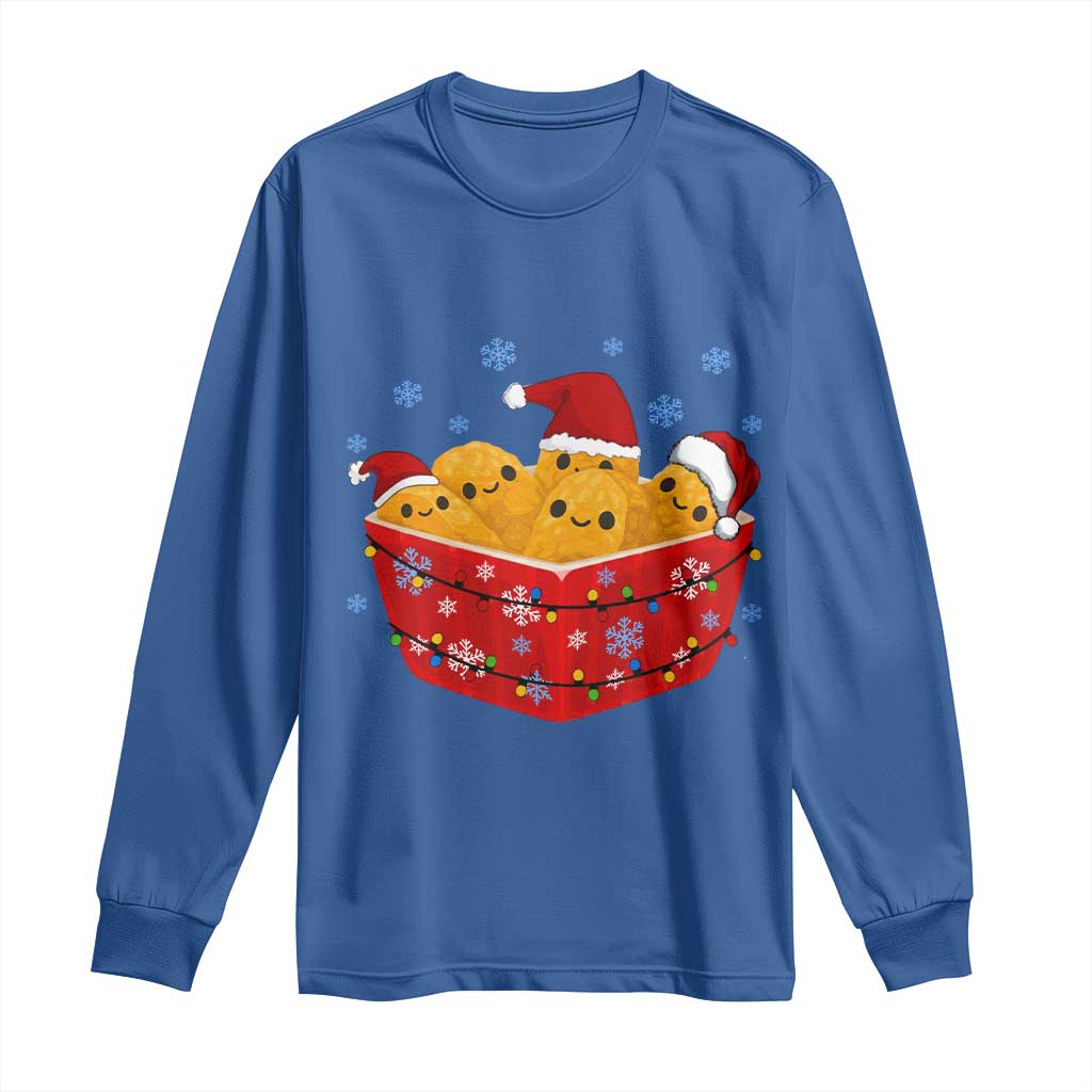 Christmas Chicken Nuggets Long Sleeve Shirt Funny Food Lover Gift - Wonder Print Shop