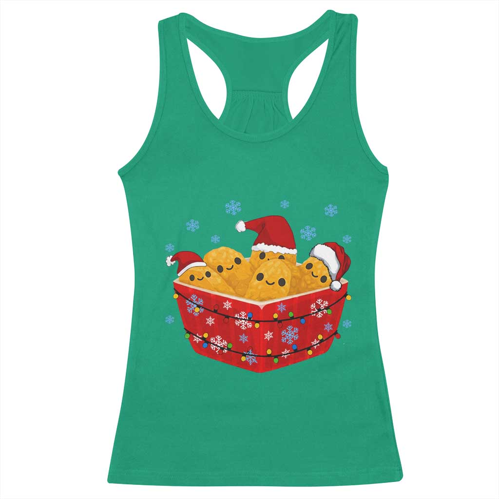 Christmas Chicken Nuggets Racerback Tank Top Funny Food Lover Gift - Wonder Print Shop