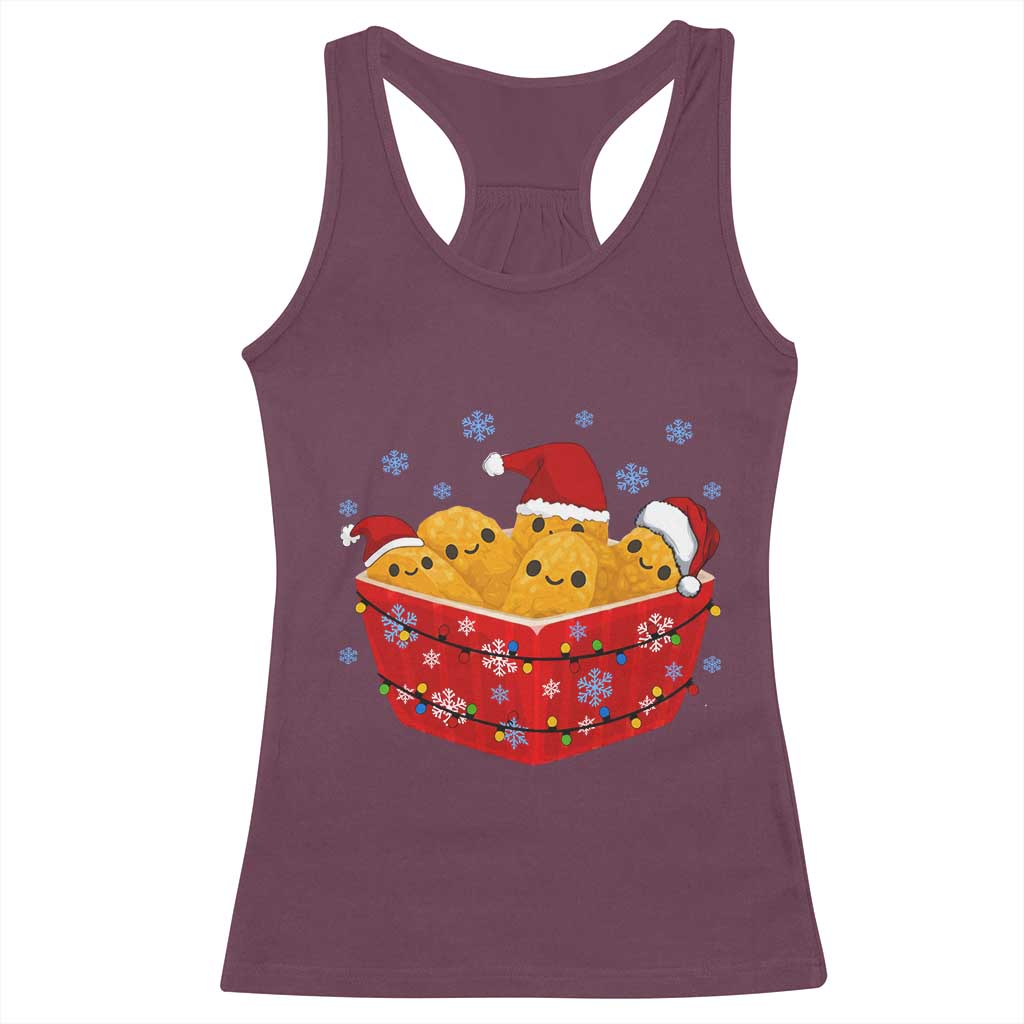Christmas Chicken Nuggets Racerback Tank Top Funny Food Lover Gift - Wonder Print Shop
